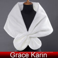 Grace Karin Ladies Faux Fur Elegant Winter Blanc Châles De Mariage De Mariage Et Wraps De Mariage CL2614